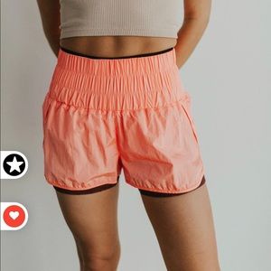 Free People The Way Home Short in Coral Size L